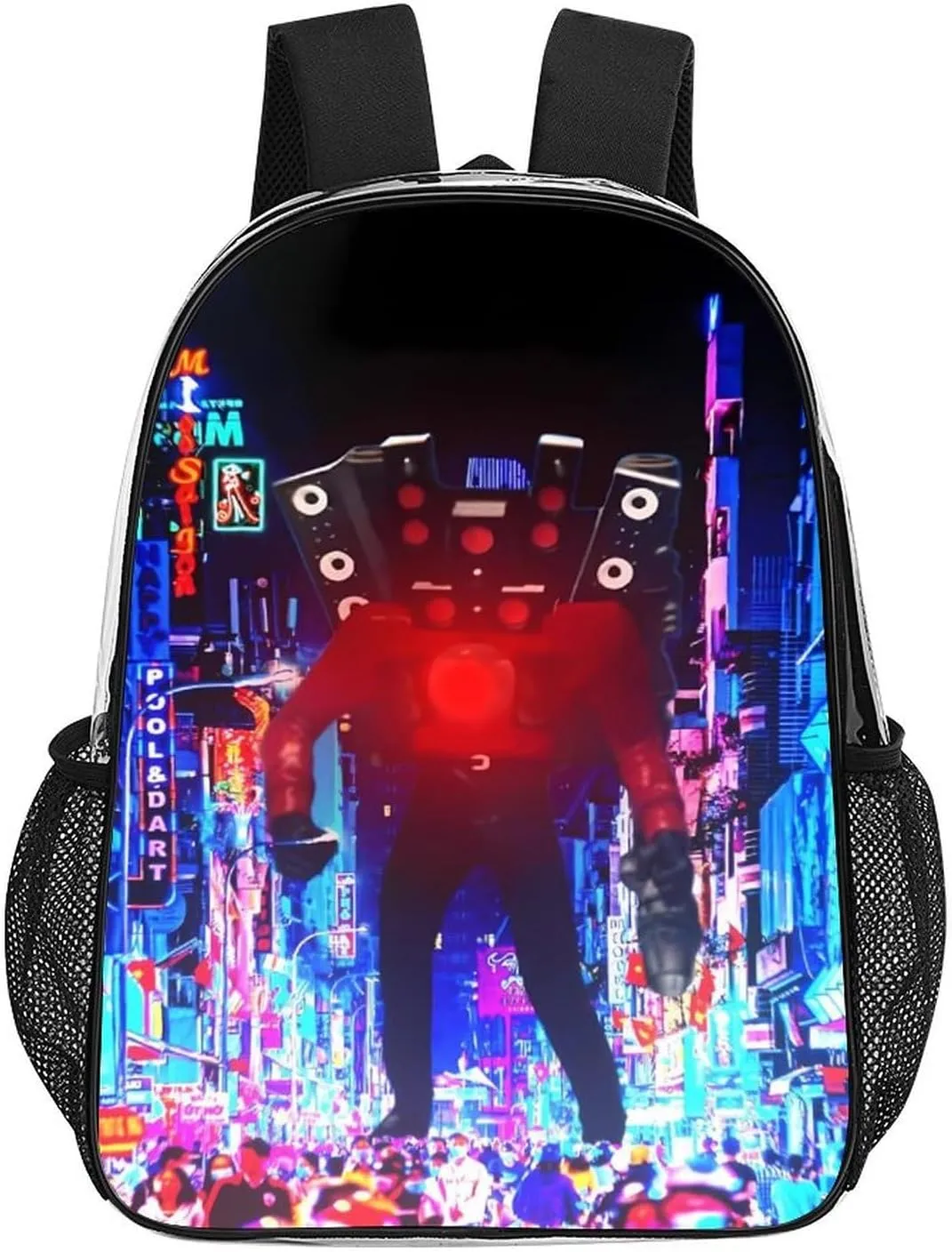 Clear Backpack Heavy Duty PVC Transparent Funny Toi-let Backpack 17"" Large Capacity See Through Bag for College, 43x32x13cm, Style