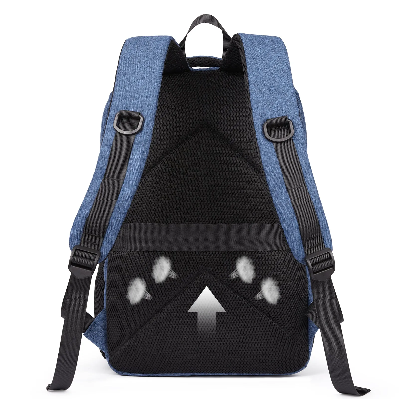 CLUCI Laptop School Backpack Water Resistant for Travel Work Fits 15.6" Laptop Business Computer with USB Charging Port