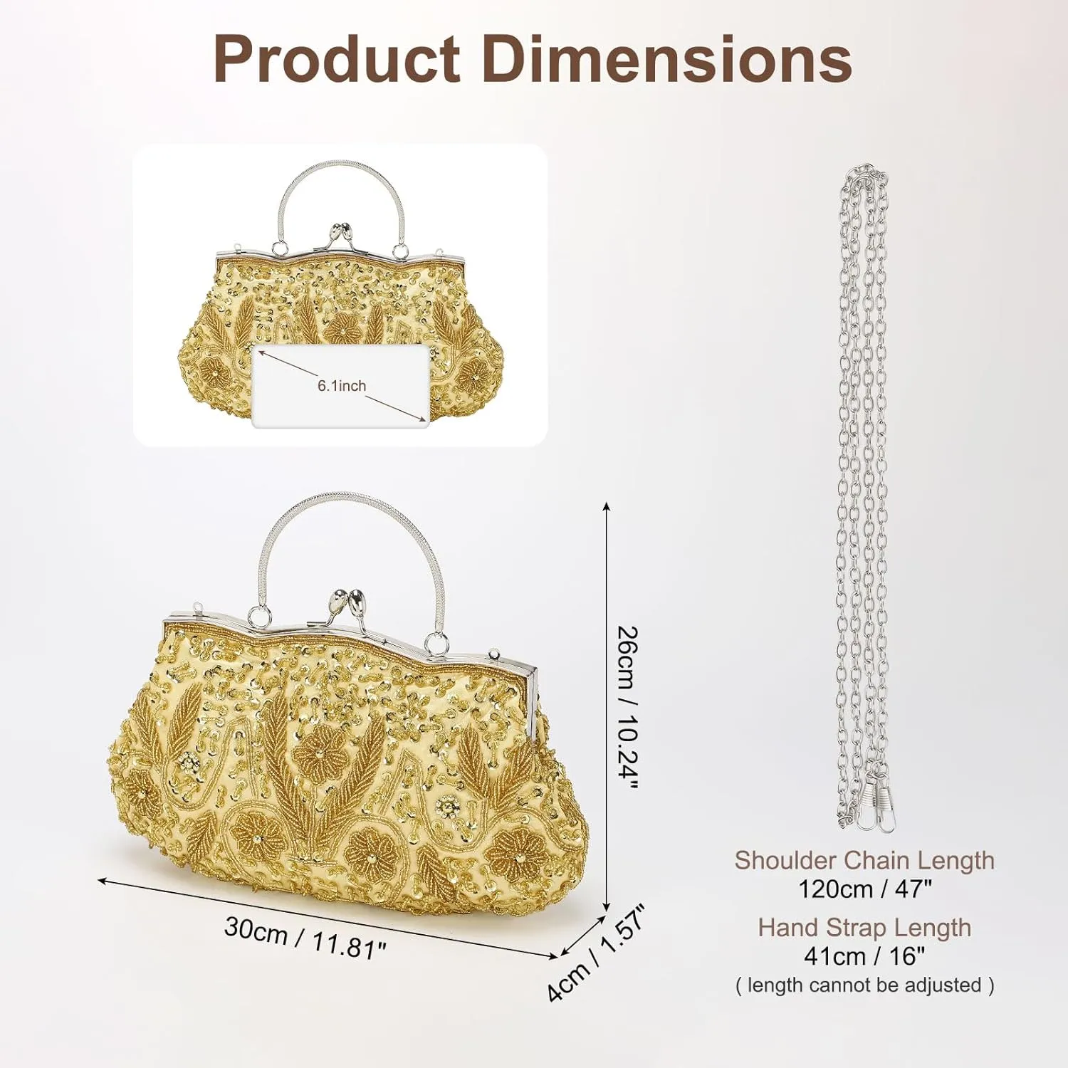 Clutch Purse Evening Clutch Bag Handbag Cross Body Bag Wallet for Women Formal Wedding Club Party