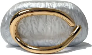 Clutch Purse for Women Gold Metal Closure Hand-held Causal Shoulder Clutch Bag for Wedding Party Prom