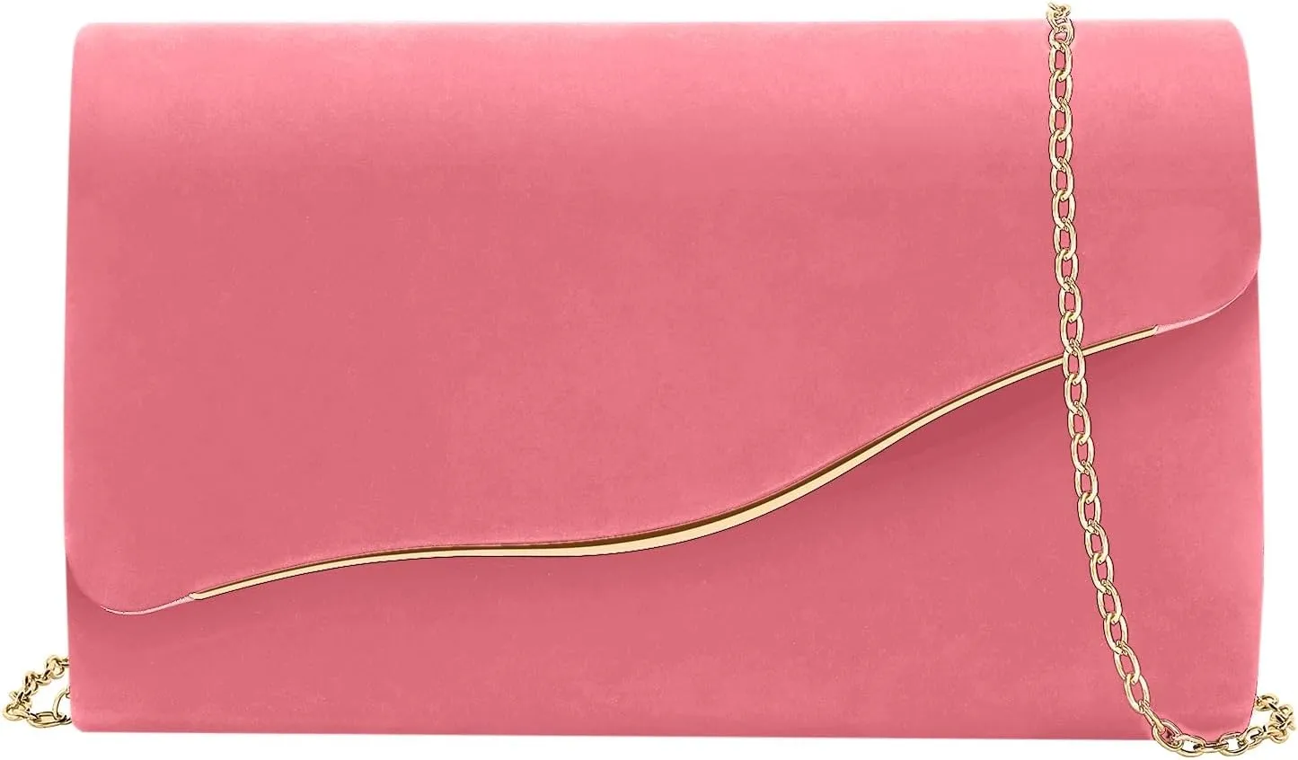 Clutch Purses for Women Evening Bag Faux Suede Formal Party Wedding Cocktail Prom