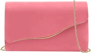 Clutch Purses for Women Evening Bag Faux Suede Formal Party Wedding Cocktail Prom