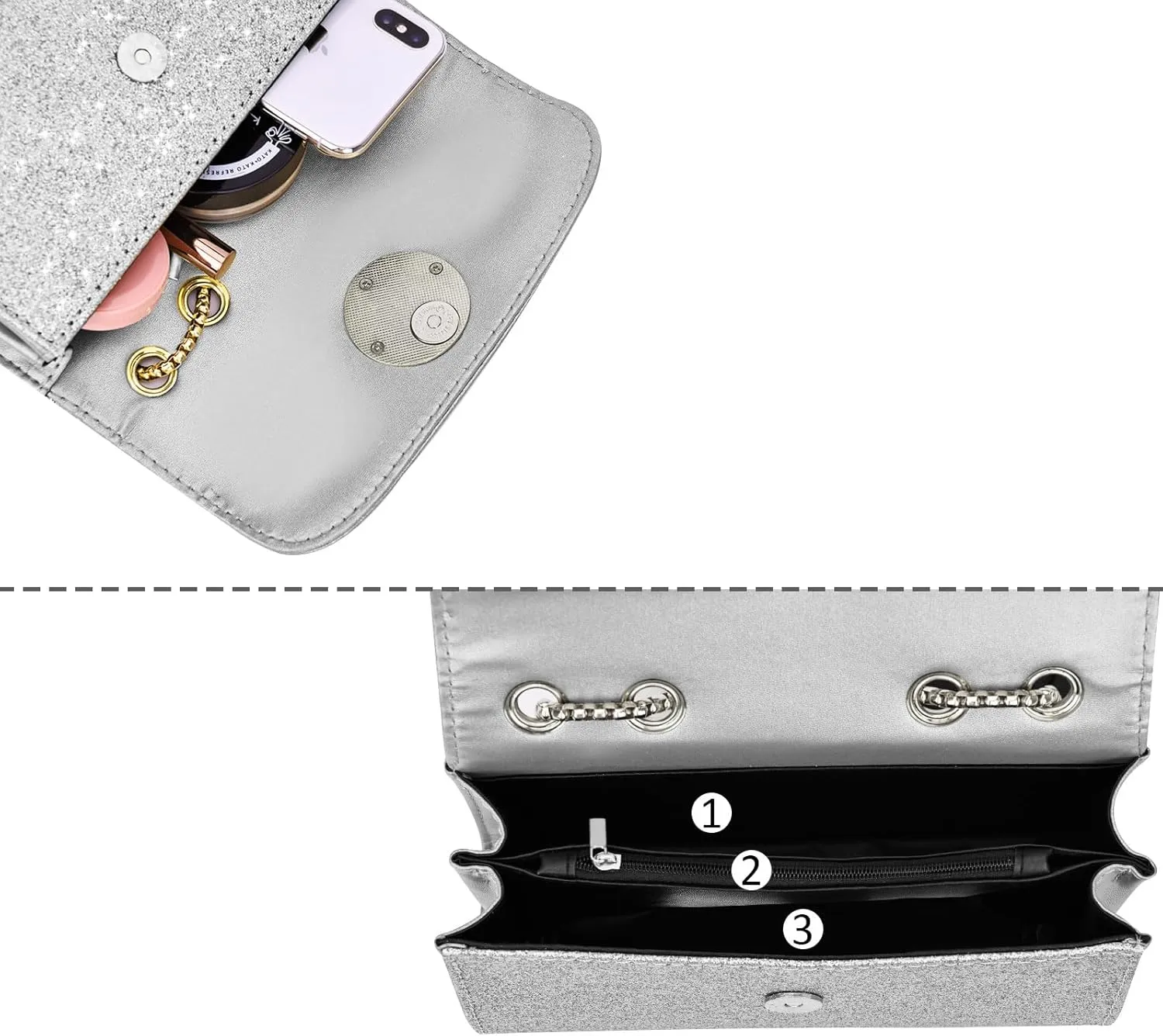 Clutch Purses for Women Fashion Rhinestone Evening Bag Purse Crossbody Bag Handbags for Women