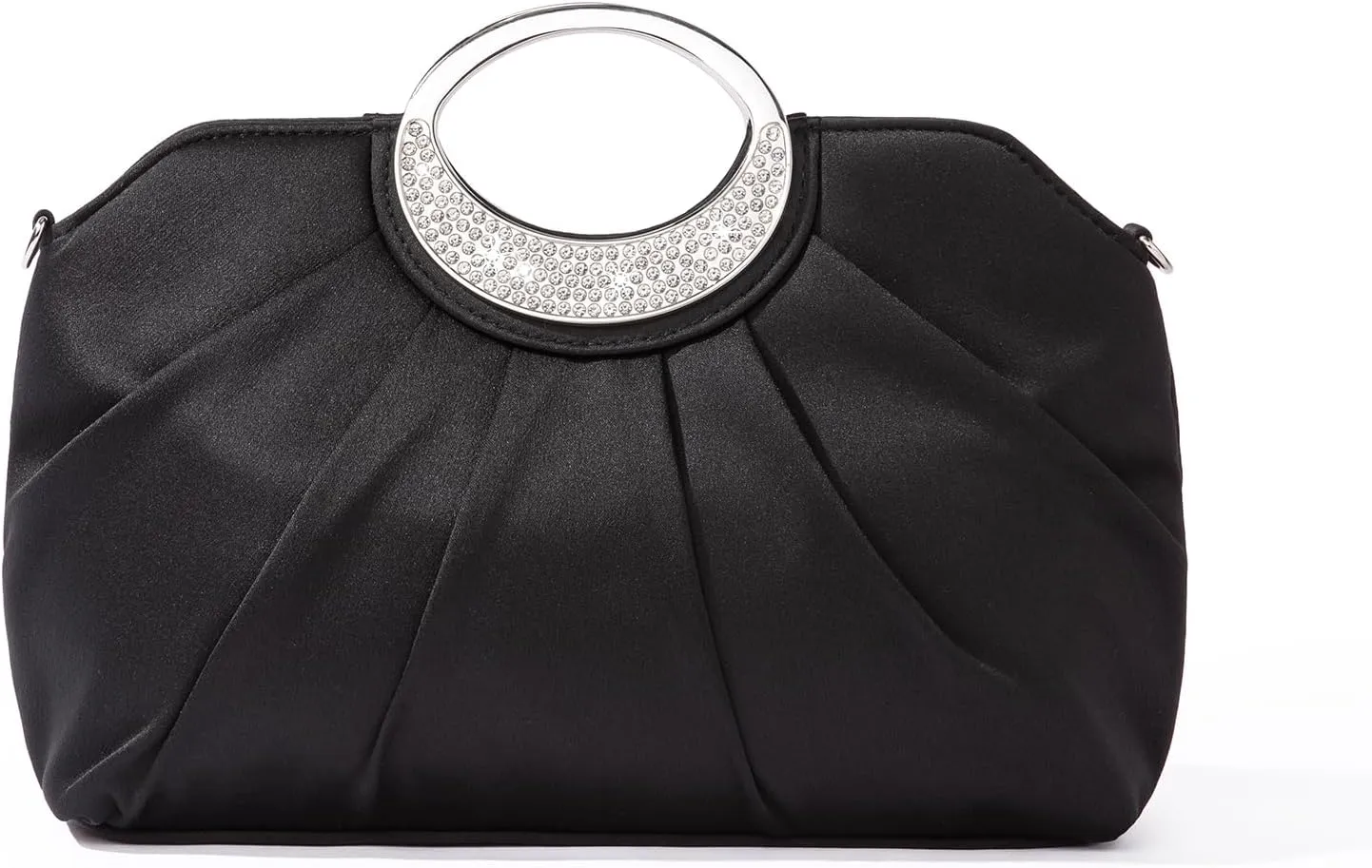 Clutch Purses for Women Formal, Soft Pleated Fabric Evening Bag, Dressy Handbags for Party, Prom, Wedding