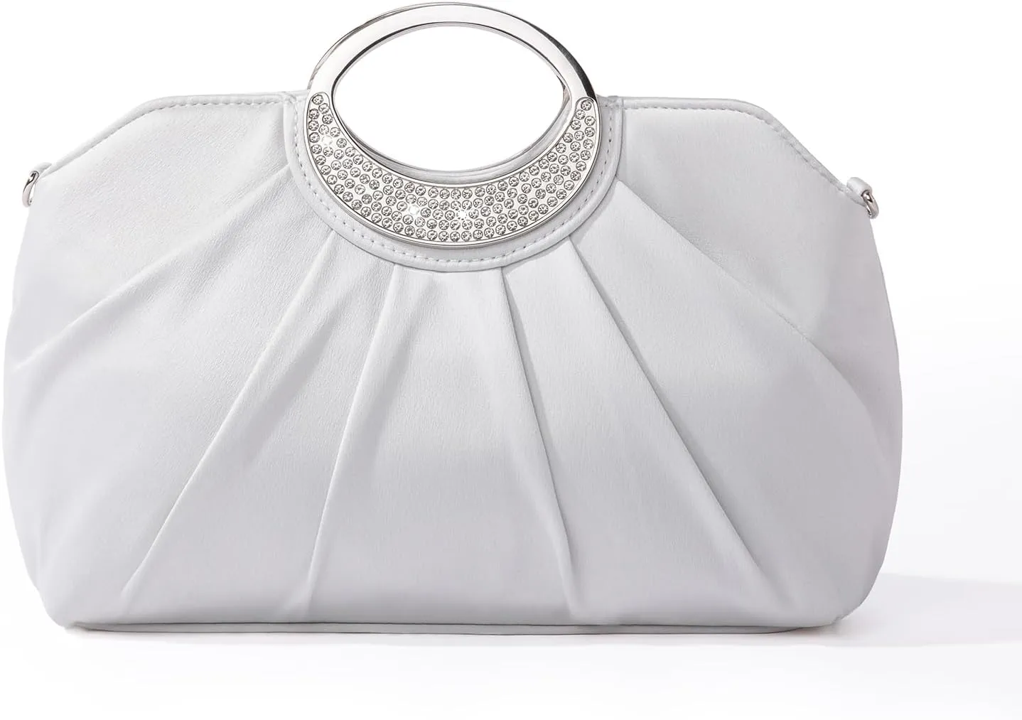 Clutch Purses for Women Formal, Soft Pleated Fabric Evening Bag, Dressy Handbags for Party, Prom, Wedding