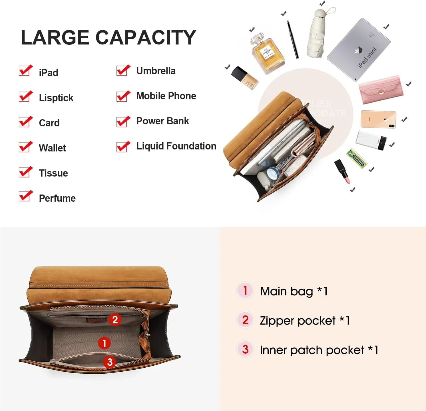 Cnoles Leather Backpack Purse For Women Fashion Ladies Vintage Bags Casual College Travel Backpacks bag Orange