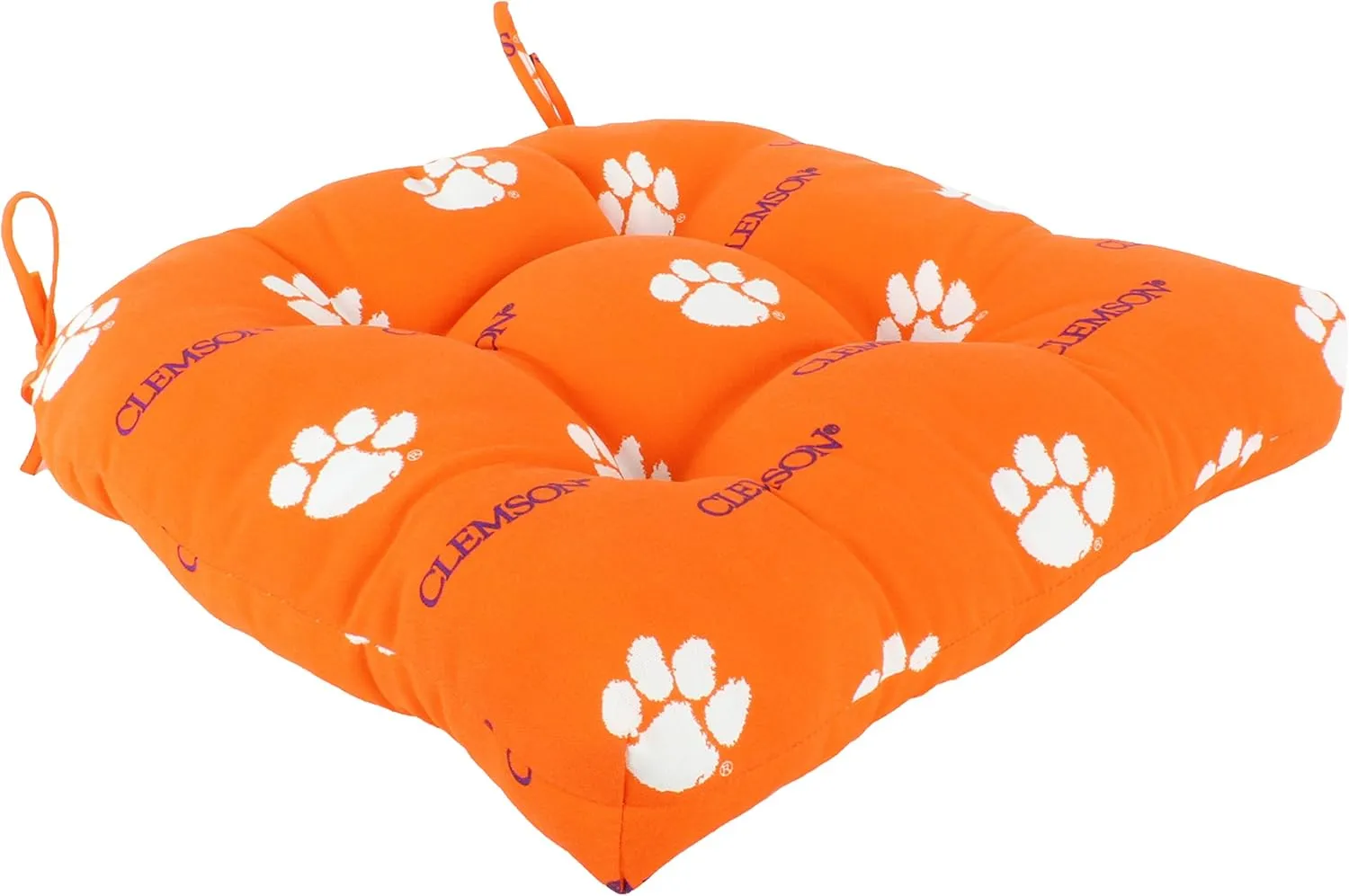 College Covers ComfySeat College Indoor/Outdoor Seat Patio D Cushion, 20" x 20", Clemson Tigers