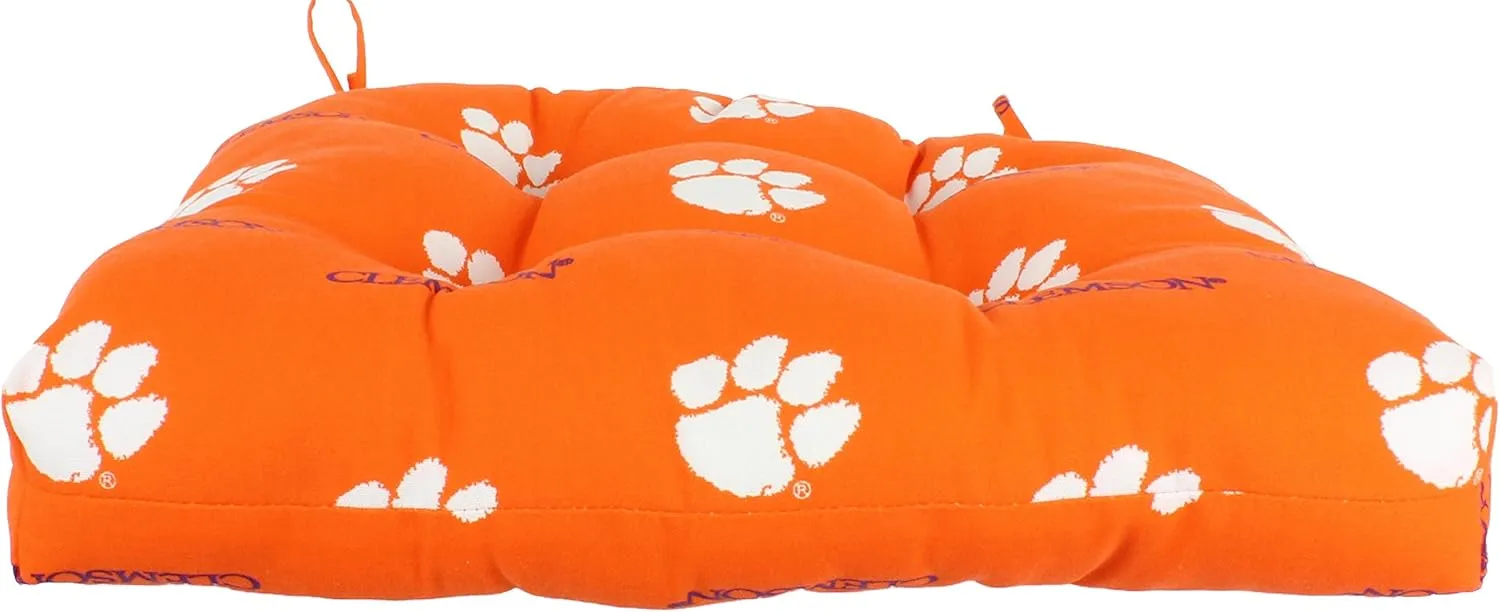 College Covers ComfySeat College Indoor/Outdoor Seat Patio D Cushion, 20" x 20", Clemson Tigers
