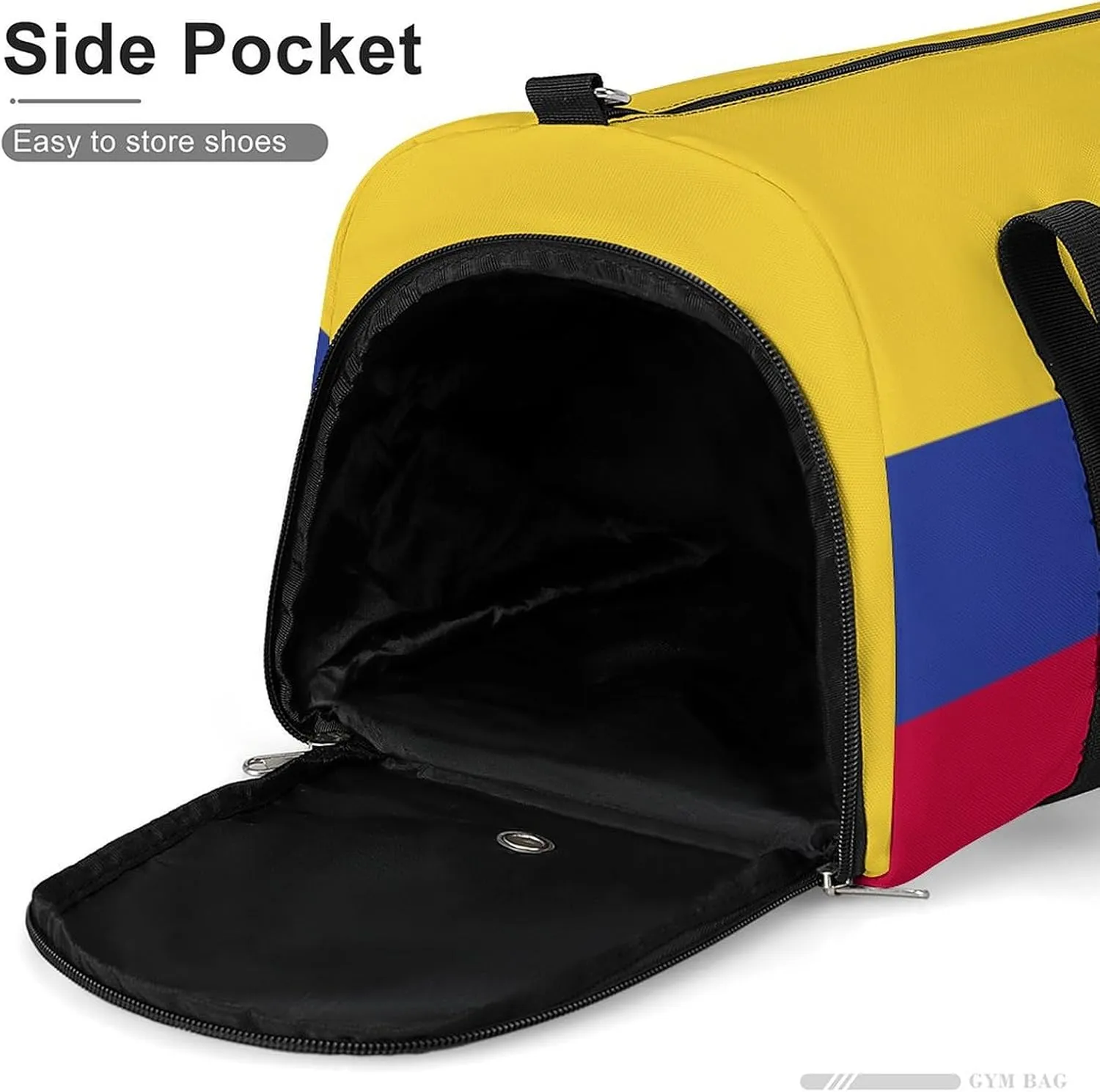 Colombia Flag Duffel Bag for Boys Girls with Wet Pocket Shoe Compartment