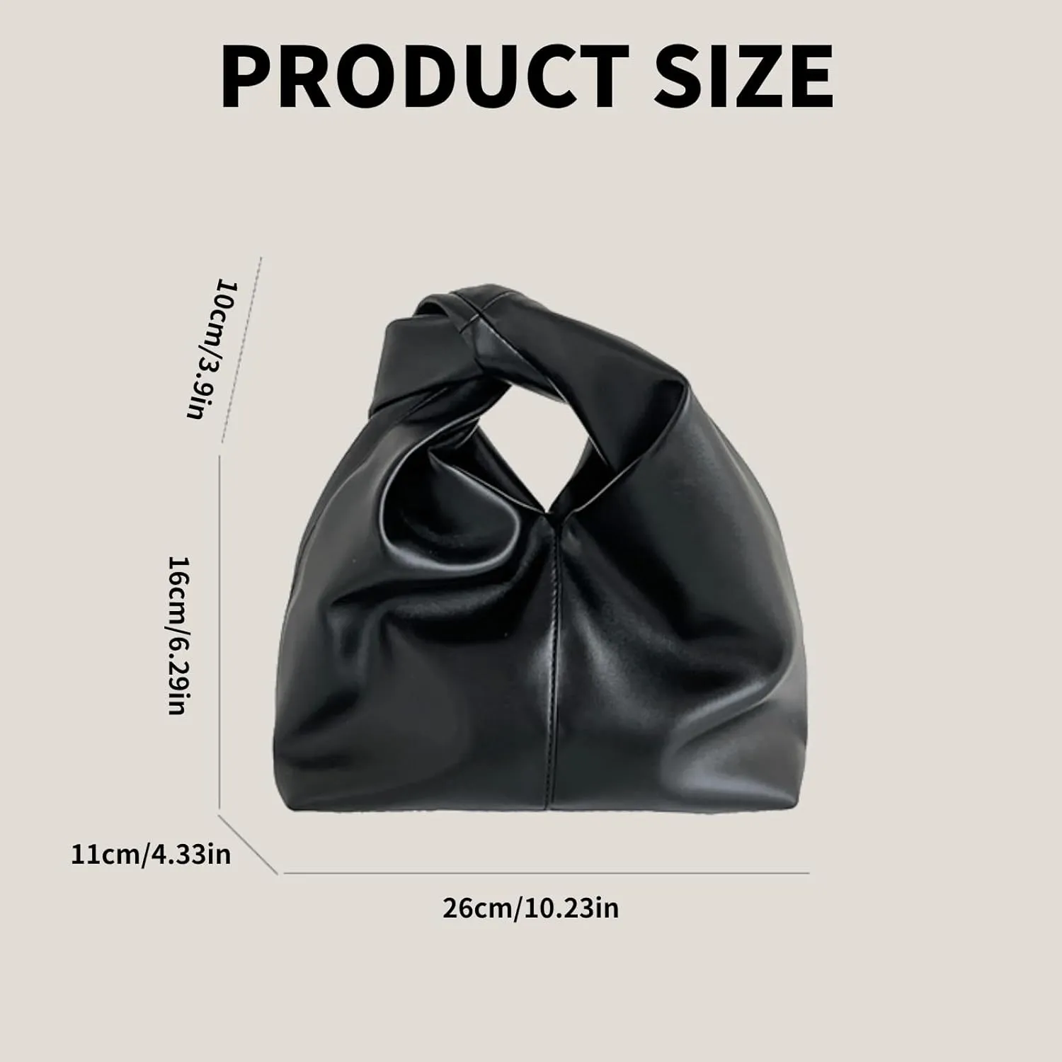 Comeon Women Clutch Purse Cloud Pouch Bag Small Ruched Hobo Tote Handbag Top Handle Soft Faux Leather Dumpling Clutch Bag