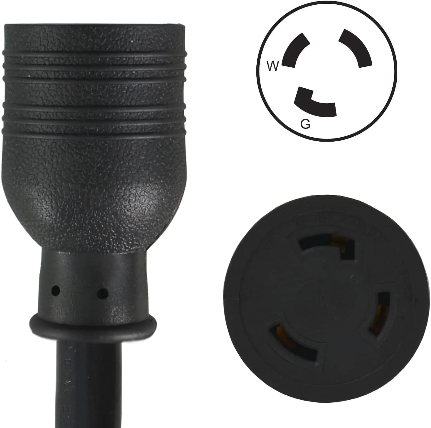 Conntek 20570: 30 Amp L5-30 Locking Style Generator Extension Cord Black 10-Feet