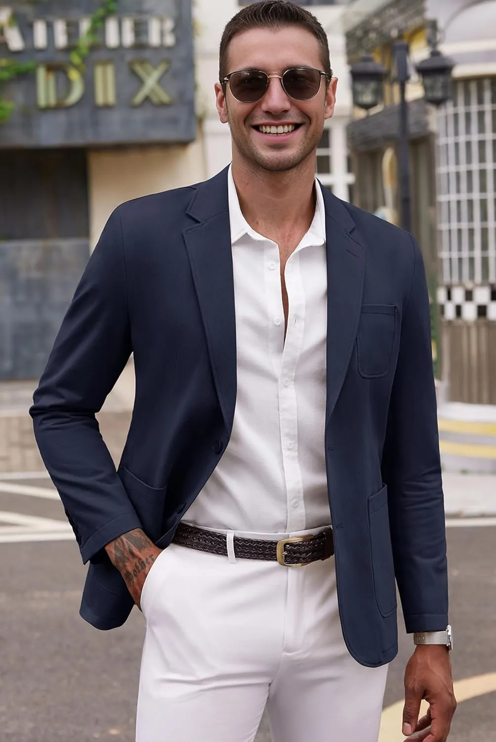 COOFANDY Men's Casual Blazer Regular Fit Cotton Sport Coat Machine Washable Suit Jacket