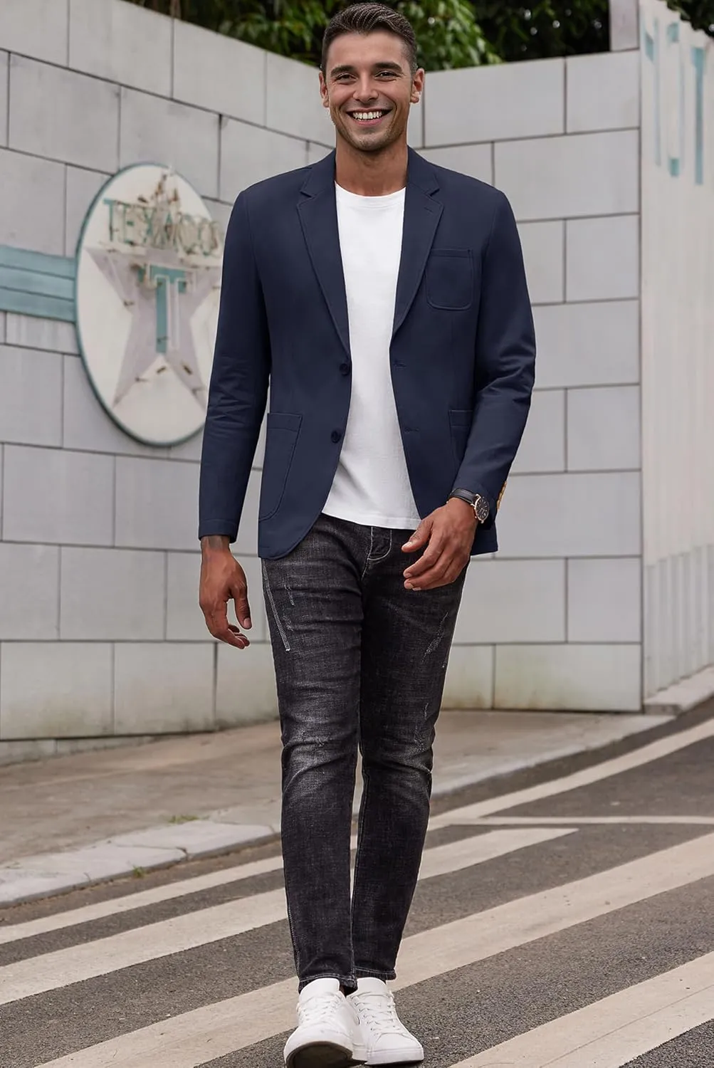 COOFANDY Men's Casual Blazer Regular Fit Cotton Sport Coat Machine Washable Suit Jacket