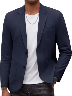 COOFANDY Men's Casual Blazer Regular Fit Cotton Sport Coat Machine Washable Suit Jacket