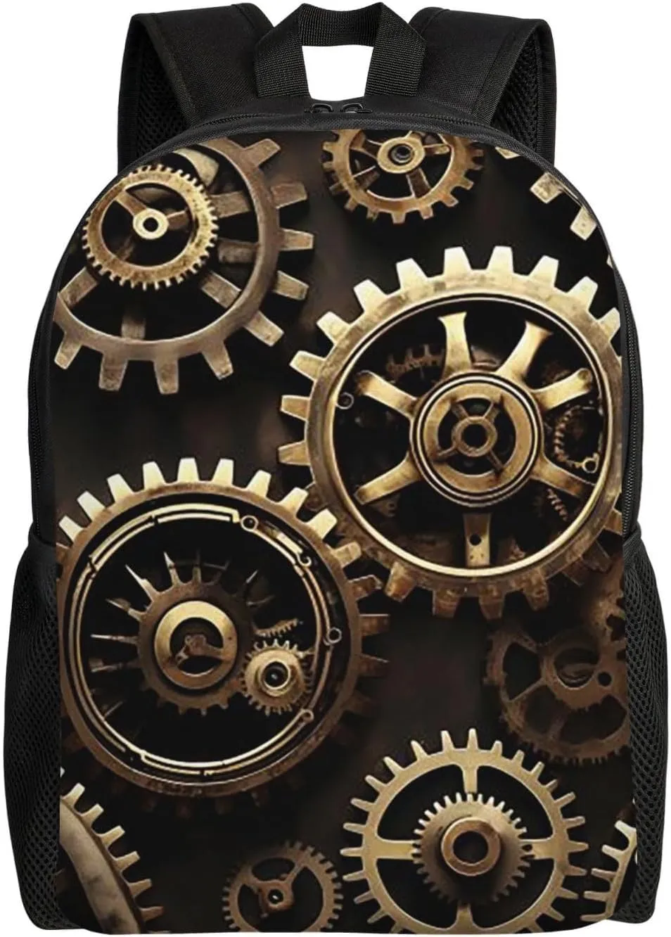 Cool Steampunk Gears Travel Laptop Backpack Waterproof Lightweight Cute Backpack For Women Men Casual Daypack