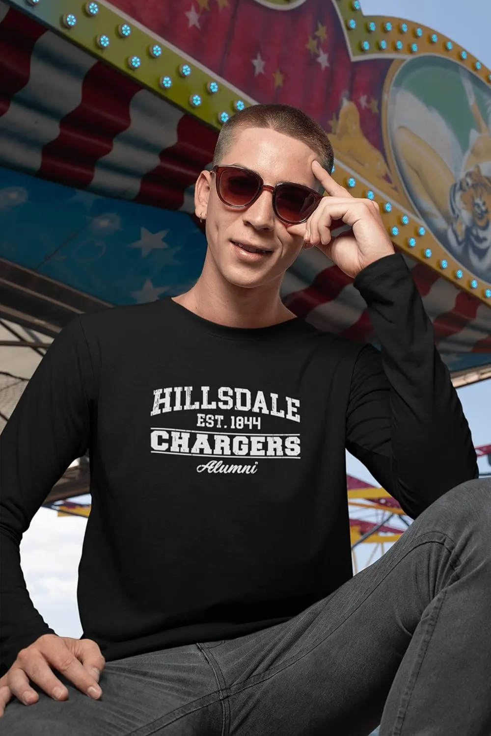 CreateMyTee Hillsdale College Alumni Unisex Long Sleeve T-Shirt - Hillsdale Chargers Apparel