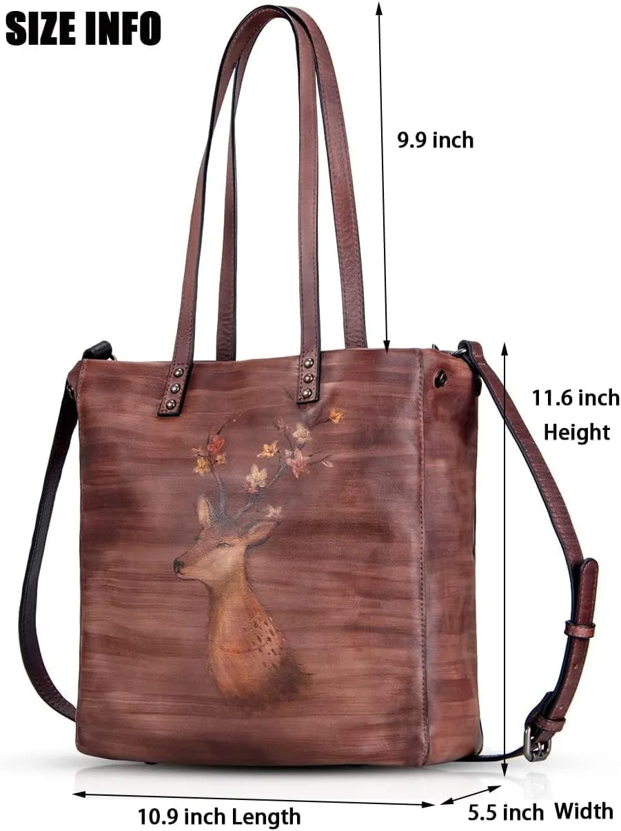 Crossbody Bags for Women Handmade Shoulder Bag Leather Purse Vintage Satchels Handbag