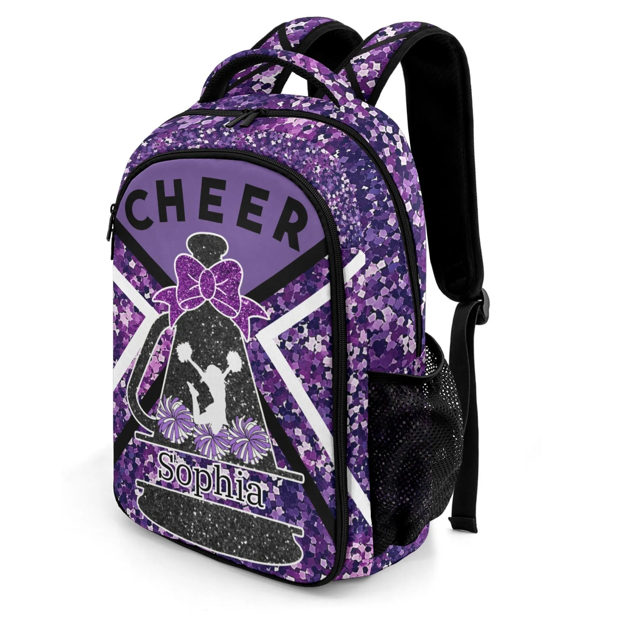 Custom Cheerleader Backpack Name Casual Bag Daypack for Women Men