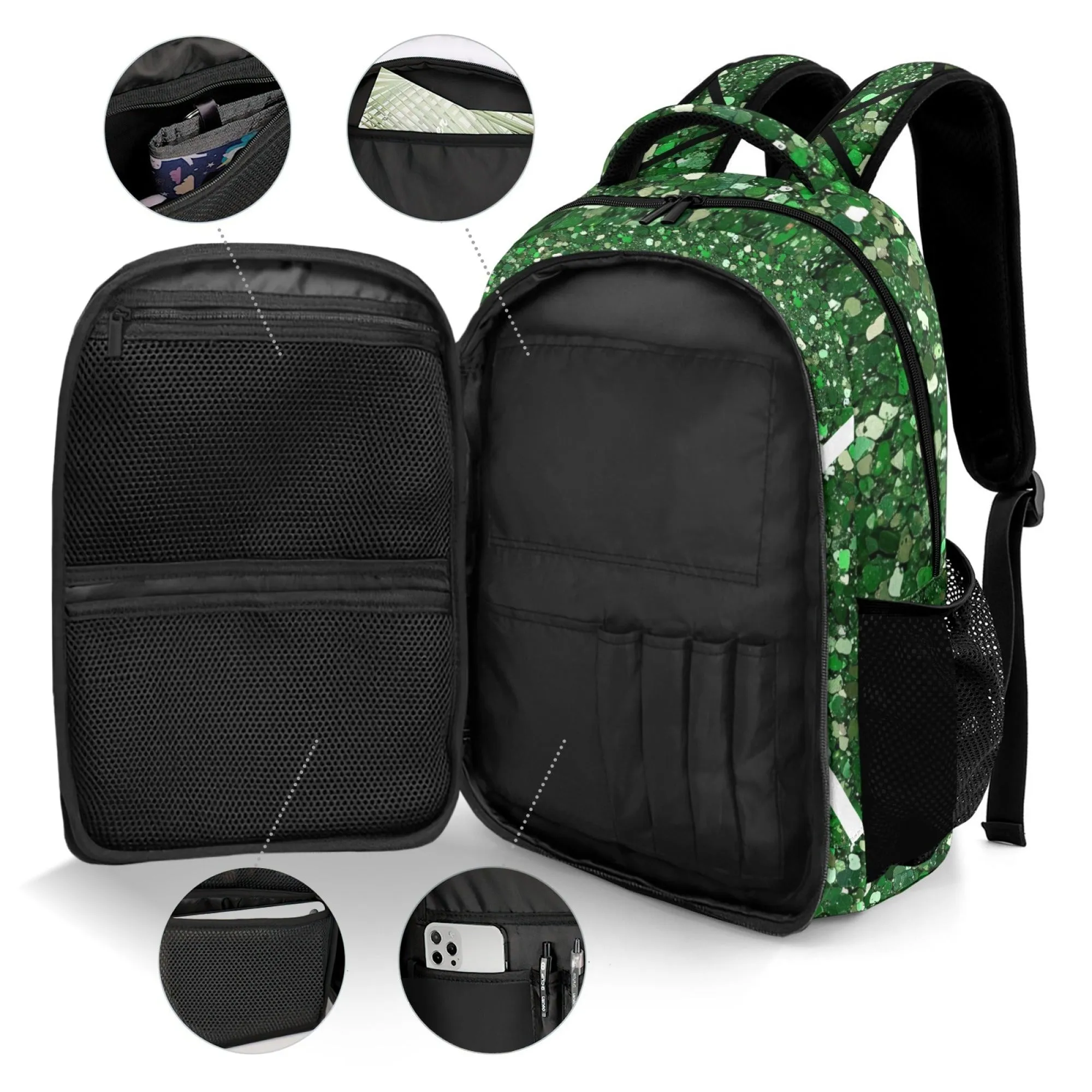 Custom Cheerleader Backpack Name Casual Bag Daypack for Women Men