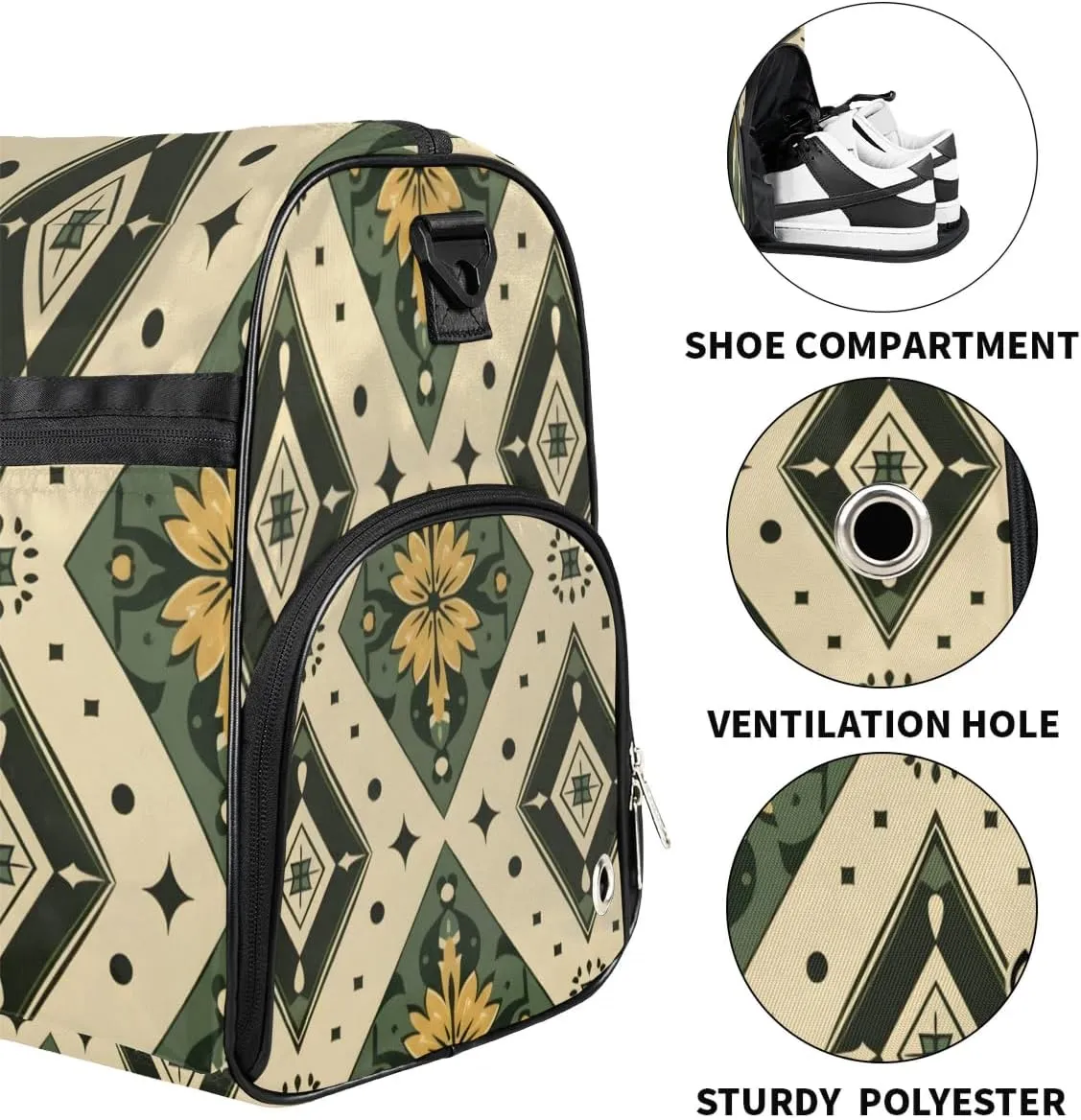 Custom Travel Bag for Women Gym Bag for Adults Personalized Duffel Bag for Men Large luggage Bags for Women Travel Tote Bag Gym Bag Dark Green Sports Duffel Bag