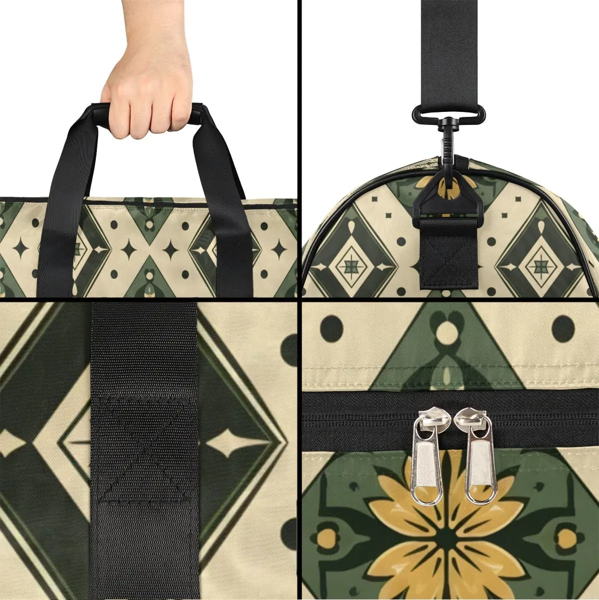 Custom Travel Bag for Women Gym Bag for Adults Personalized Duffel Bag for Men Large luggage Bags for Women Travel Tote Bag Gym Bag Dark Green Sports Duffel Bag