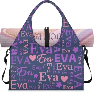 Custom Women Dance Ballet Duffle Bag Personalized Name Yoga Mat Sport Gym Bags