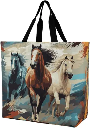 Cute Cardinal Birds Tote Bag for Women Reusable Grocery Shoulder Bags Shopping Bag for Travel, Groceries