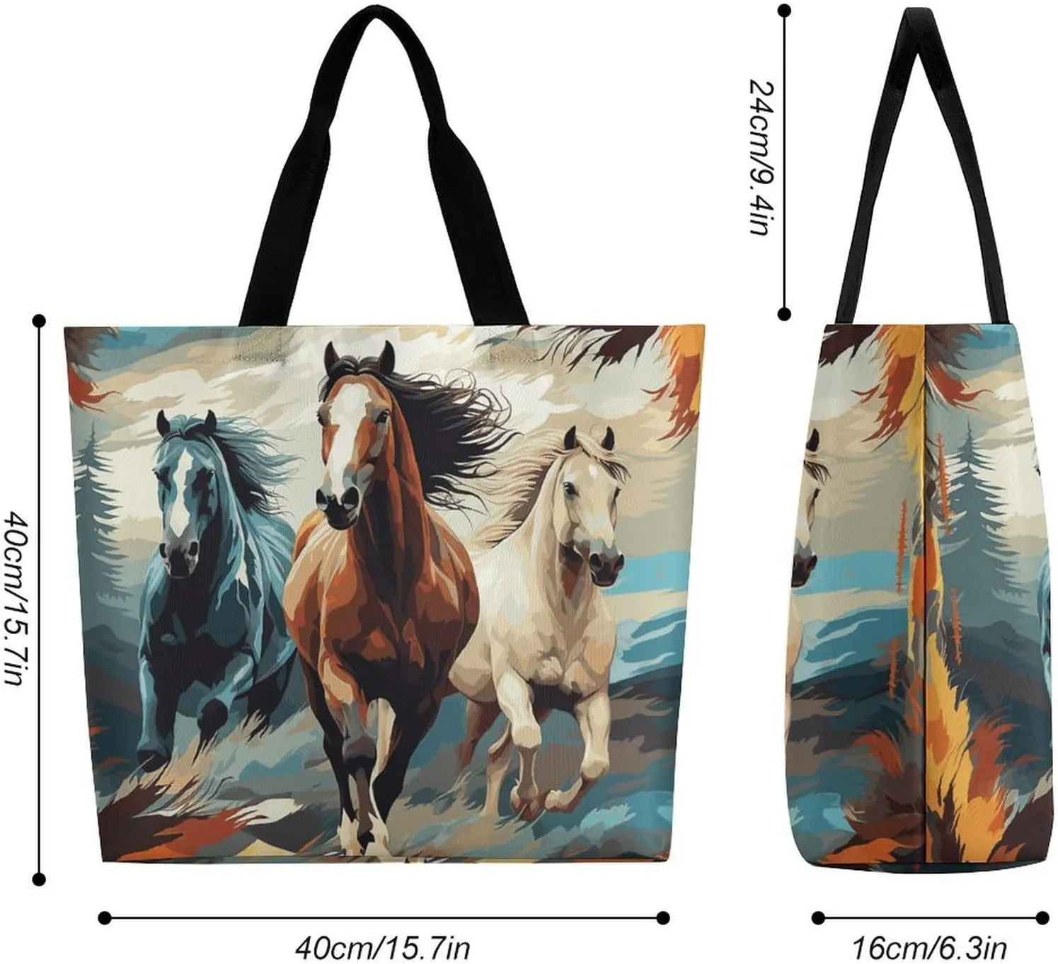 Cute Cardinal Birds Tote Bag for Women Reusable Grocery Shoulder Bags Shopping Bag for Travel, Groceries