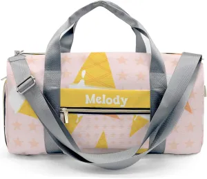 Cute Pink Star ice Personalized Duffel Bag,Custom Travel Gym Bag with Name,Waterproof Sports Overnight Bag with Shoe Compartment & Shoulder Strap
