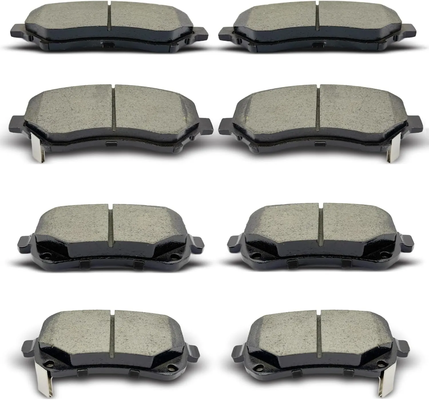 D1273 D1326 Front Rear Ceramic Brake Pads Set Fit For 2008-2016 Chrysler Town & Country,For 2008-2011 Dodge Grand Caravan/Journey,For 2009-2014 Volkswagen Routan (8 pcs)
