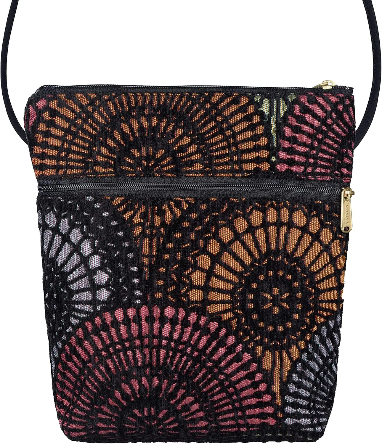Danny K. Women's Tapestry Bella Purse Crossbody Handbag, Adjustable Cord, Handmade in USA