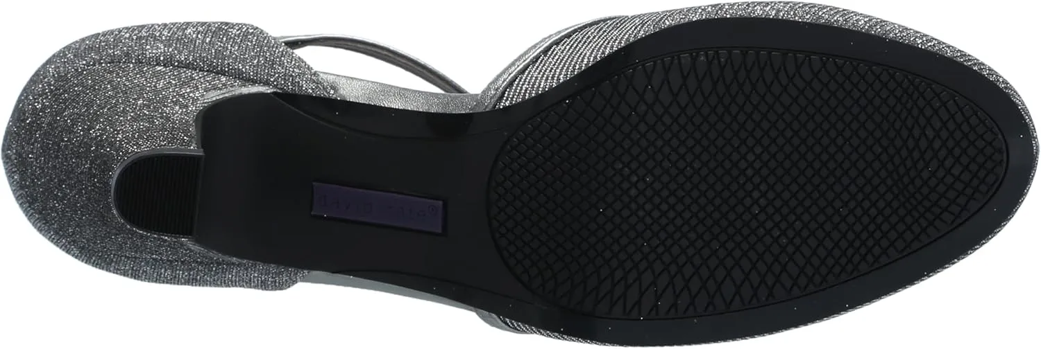 David Tate Womens Fantastic Glitter Leather Ankle Strap