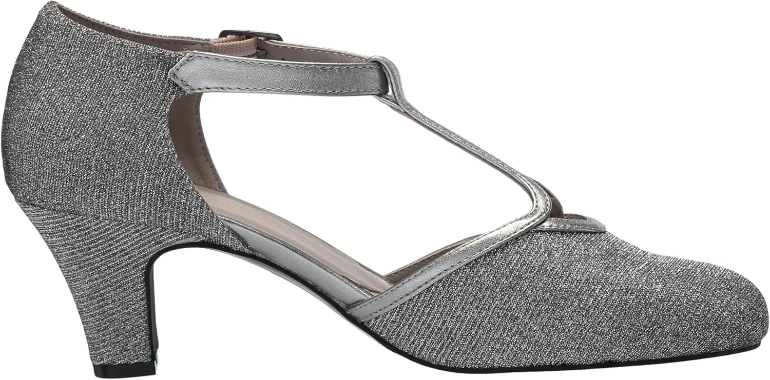 David Tate Womens Fantastic Glitter Leather Ankle Strap