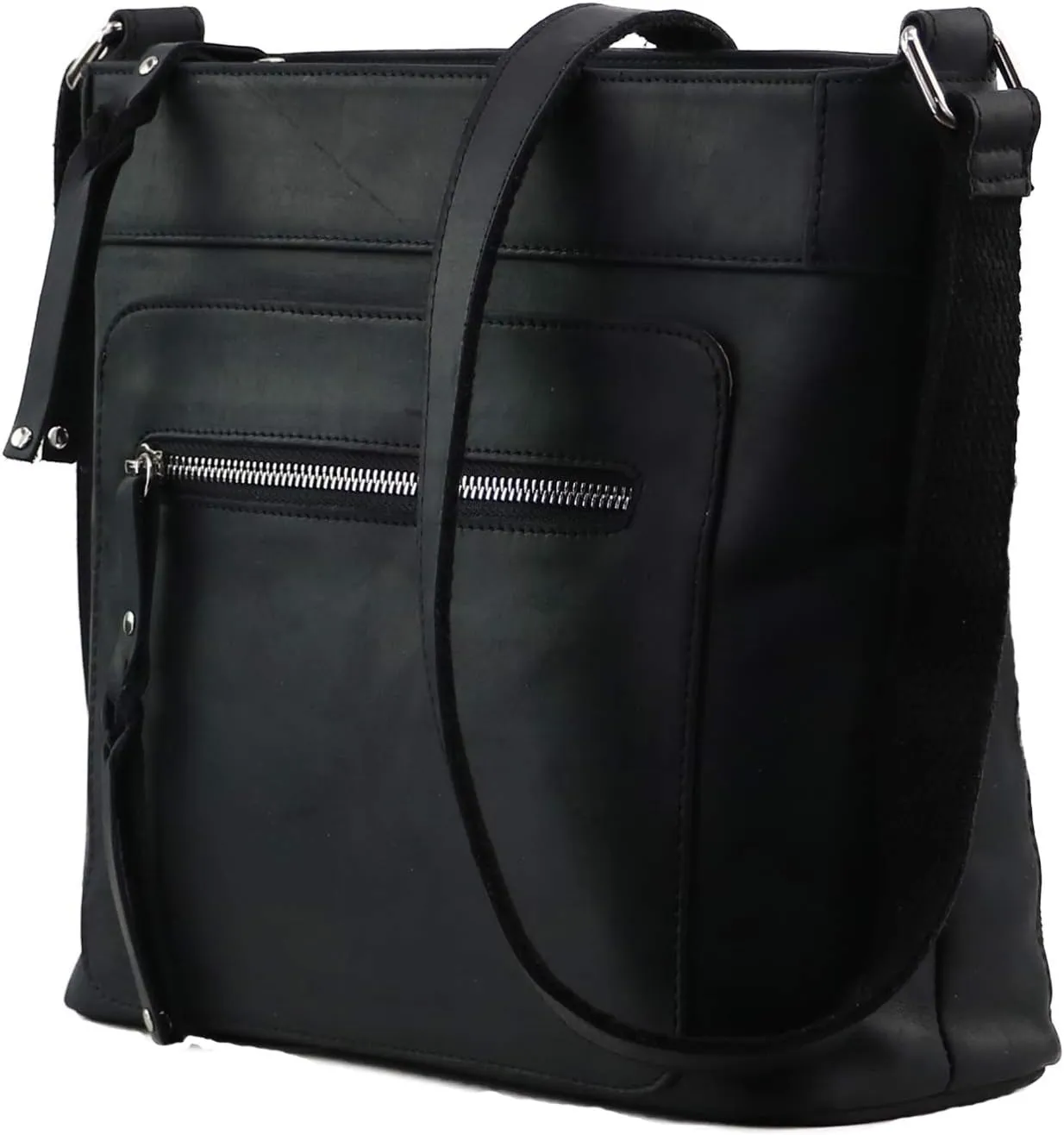 Delaney Concealed Carry Crossbody Purse Leather Handbag with Locking Gun Compartment and Adjustable Strap