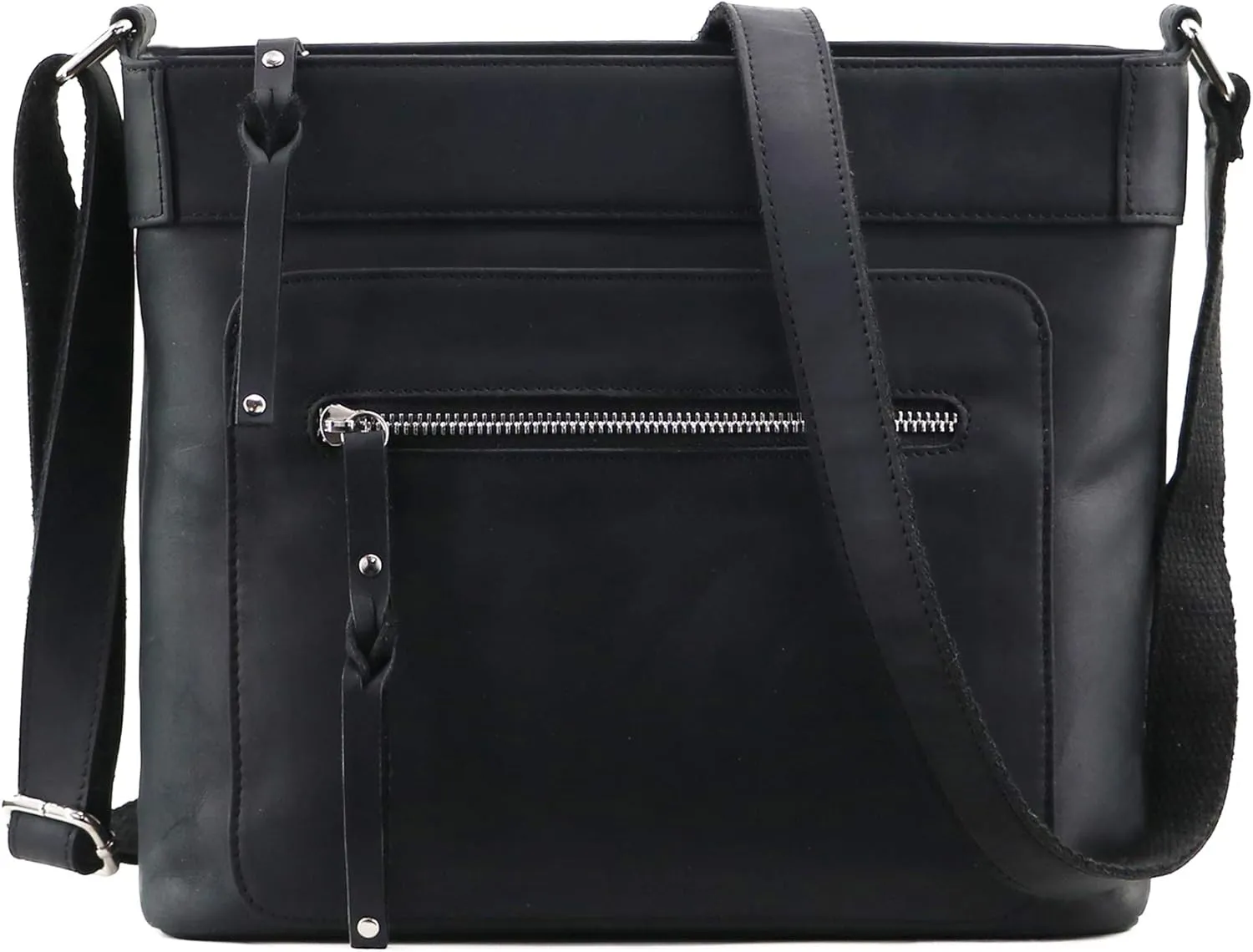 Delaney Concealed Carry Crossbody Purse Leather Handbag with Locking Gun Compartment and Adjustable Strap