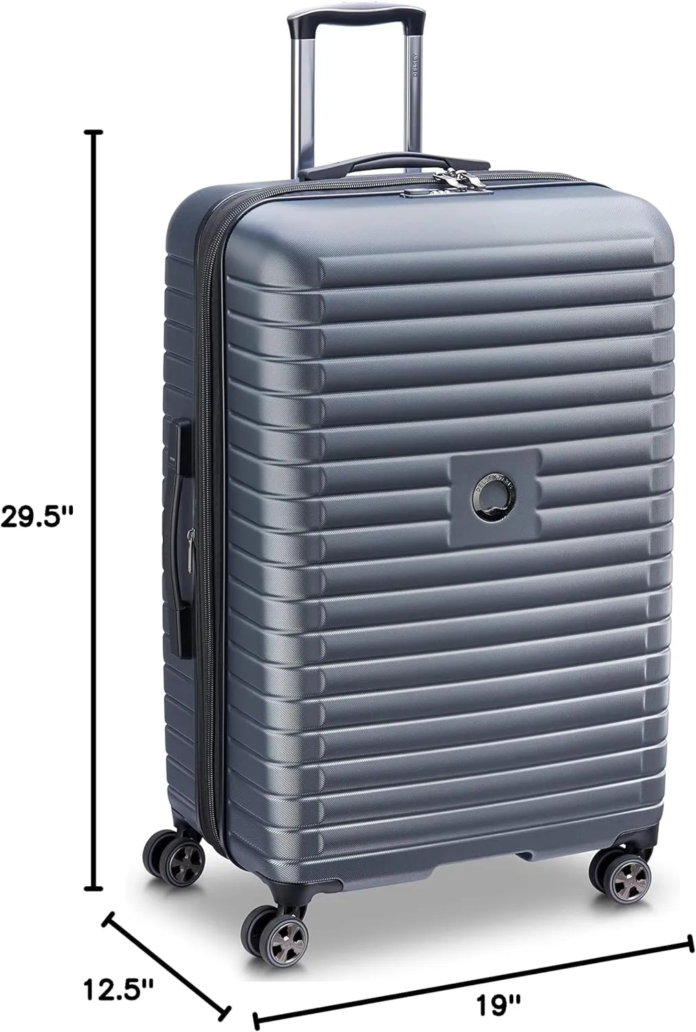DELSEY PARIS Cruise 3.0 Hardside Expandable Luggage with Spinner Wheels, Graphite, 3 Piece Set (21/24/28)