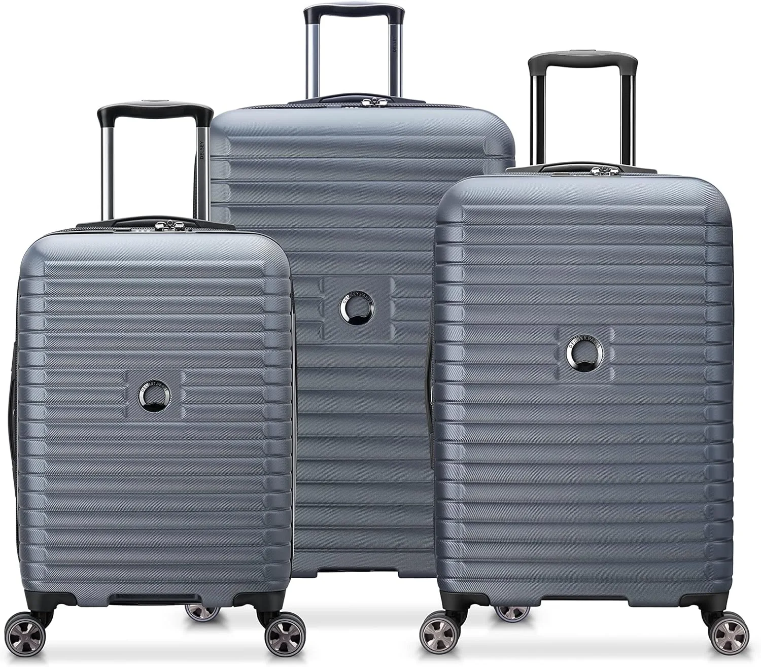 DELSEY PARIS Cruise 3.0 Hardside Expandable Luggage with Spinner Wheels, Graphite, 3 Piece Set (21/24/28)
