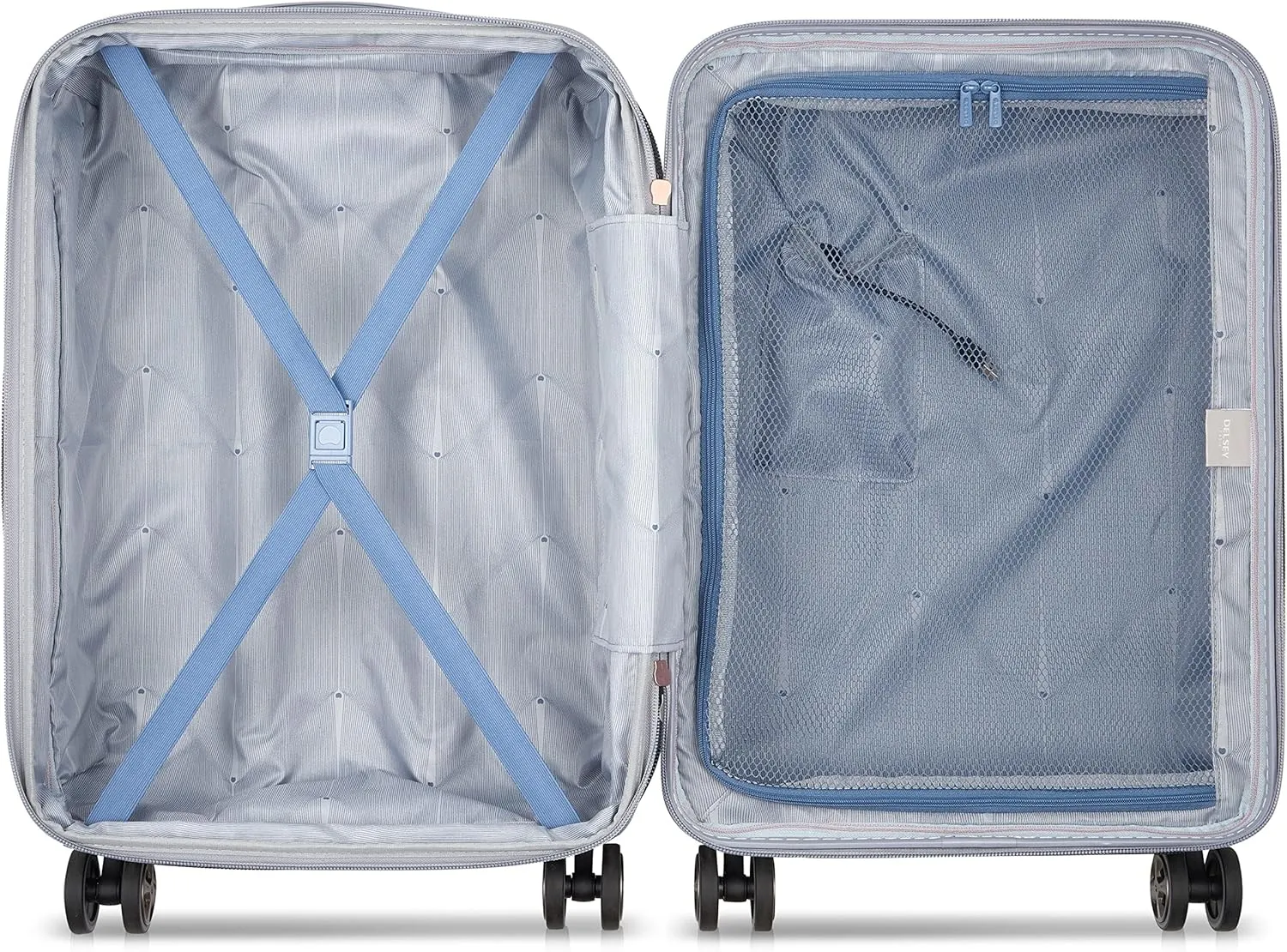 DELSEY PARIS Cruise 3.0 Hardside Expandable Luggage with Spinner Wheels, Platinum, 2 Piece Set (21/28)