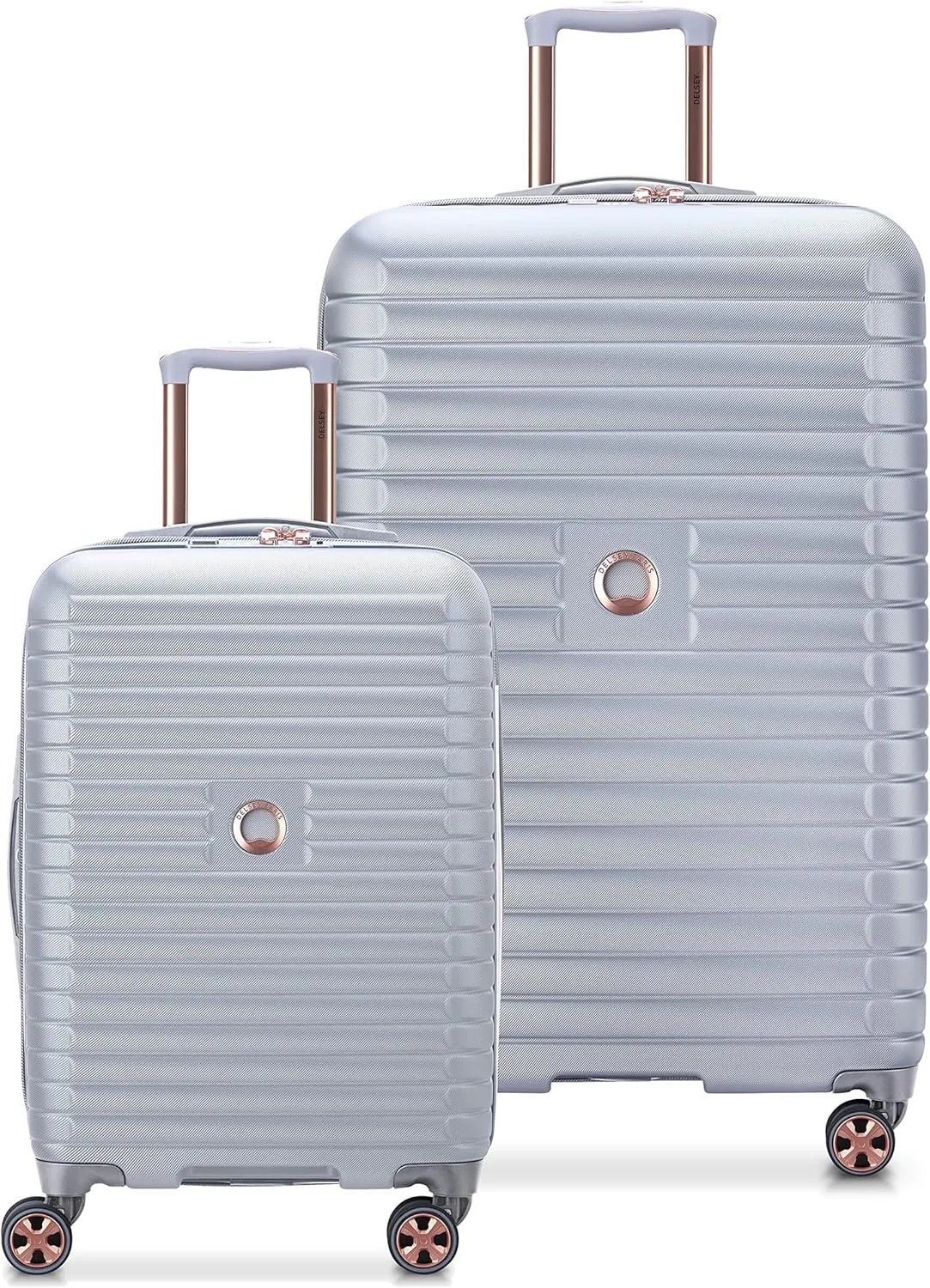 DELSEY PARIS Cruise 3.0 Hardside Expandable Luggage with Spinner Wheels, Platinum, 2 Piece Set (21/28)