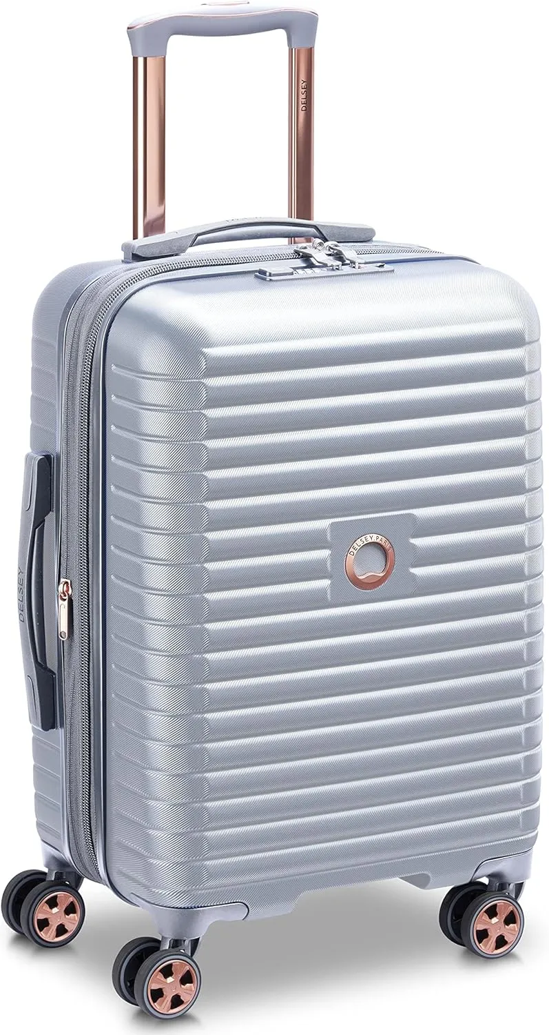 DELSEY PARIS Cruise 3.0 Hardside Expandable Luggage with Spinner Wheels, Platinum, 2 Piece Set (21/28)