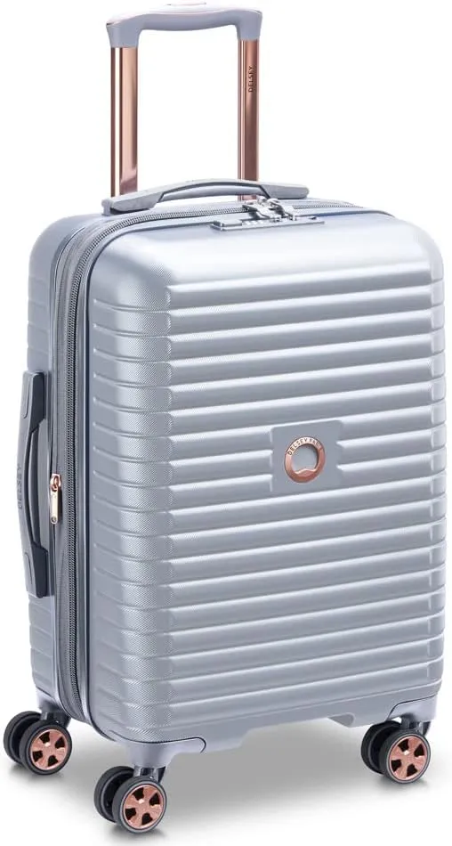 DELSEY PARIS Cruise 3.0 Hardside Expandable Luggage with Spinner Wheels, Platinum, Carry on 21 Inch
