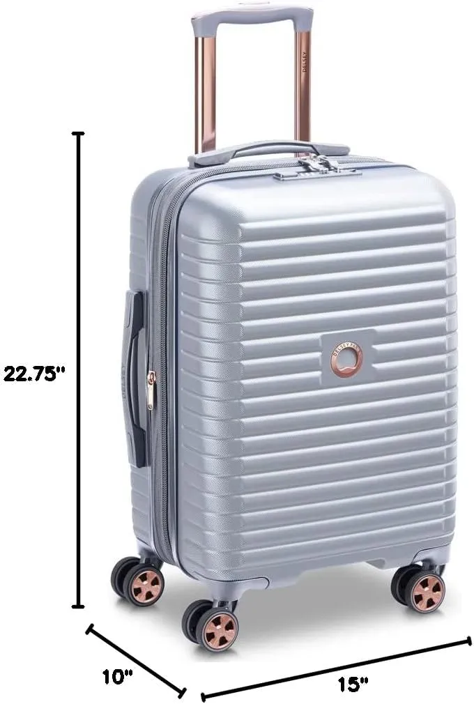 DELSEY PARIS Cruise 3.0 Hardside Expandable Luggage with Spinner Wheels, Platinum, Carry on 21 Inch