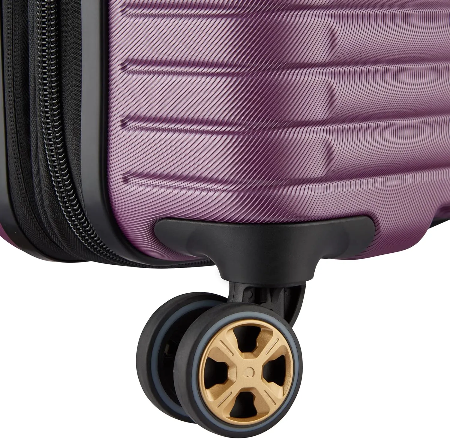 DELSEY PARIS Cruise 3.0 Hardside Expandable Luggage with Spinner Wheels, Plum, Checked-Medium 24 Inch