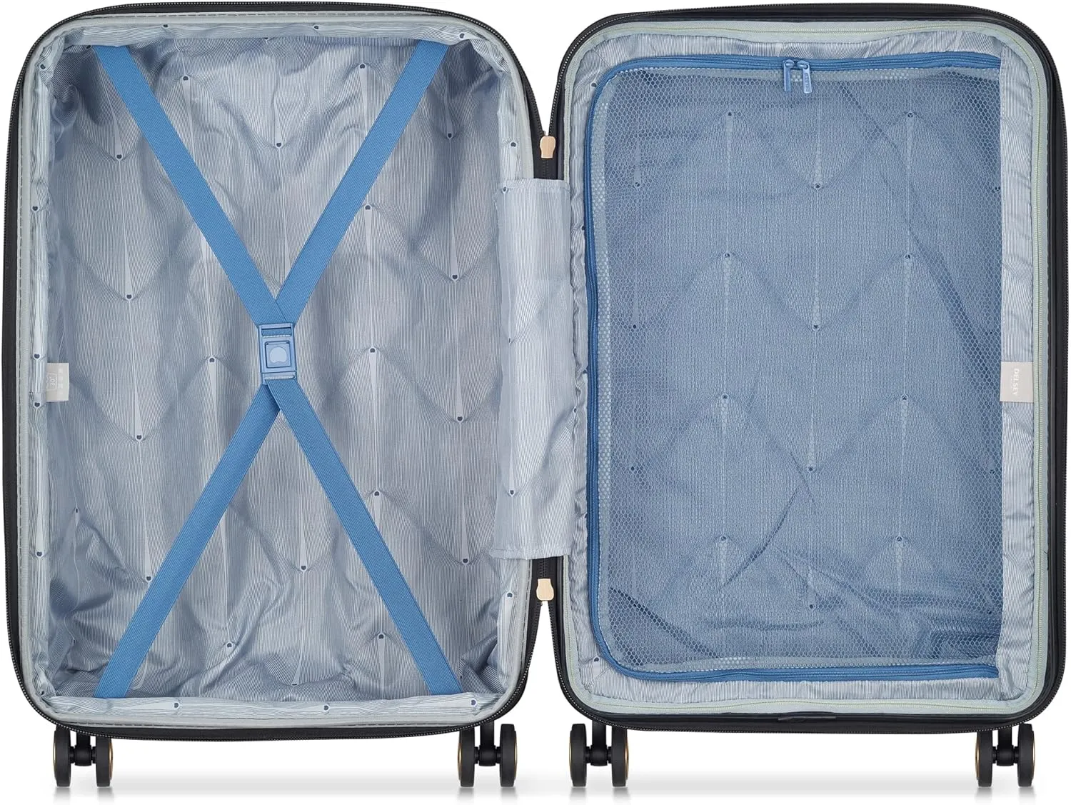 DELSEY PARIS Cruise 3.0 Hardside Expandable Luggage with Spinner Wheels, Plum, Checked-Medium 24 Inch