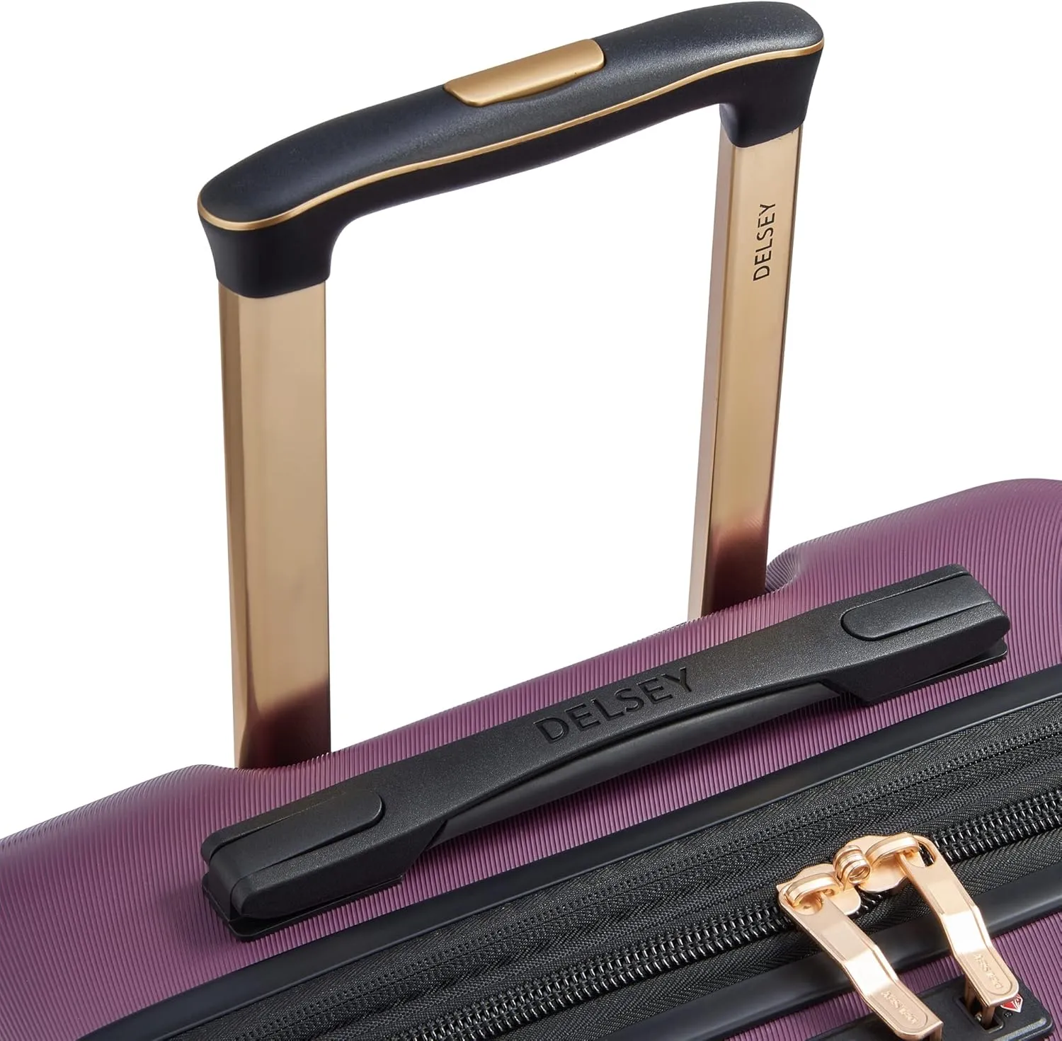 DELSEY PARIS Cruise 3.0 Hardside Expandable Luggage with Spinner Wheels, Plum, Checked-Medium 24 Inch