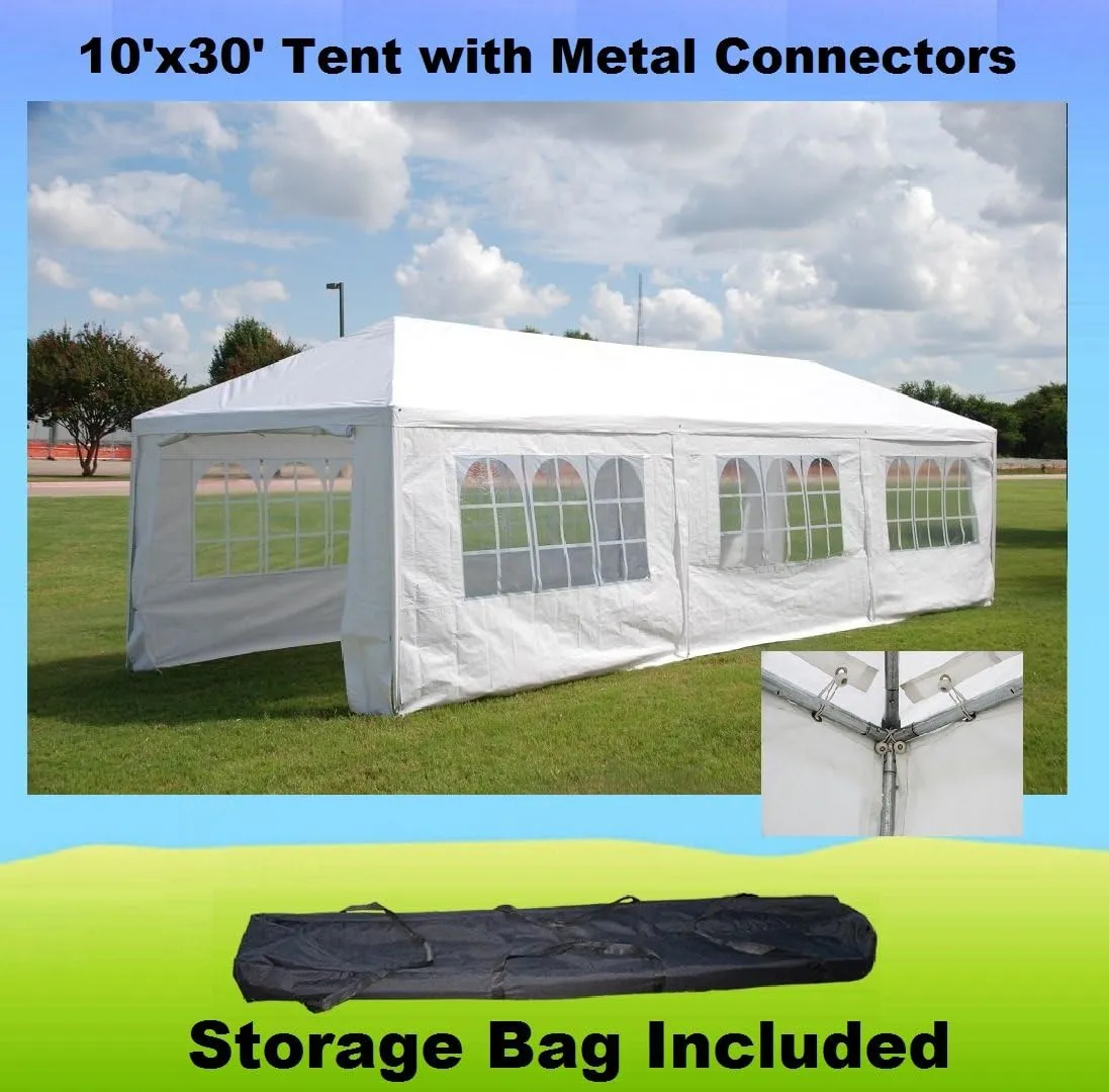 DELTA Canopies 10'x30'/12'x30'/15'x30' PE Wedding Party Tent Gazebo (10'x30' PE Tent)