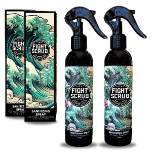 Deodorizing Spray – Refreshing Body & Gear Spray for Wrestlers, MMA, Jiu-Jitsu & Athletes – 8oz Bottle (2-Pack) (Peppermint   Tea Tree)