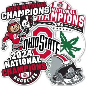 Desert Cactus The Ohio State University Sticker OSU Buckeyes Vinyl Decals Laptop Water Bottle Car Scrapbook T2 (2024 Football Championship)