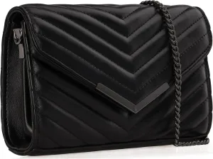 DEXMAY Women Clutch Purses Fashion Quilted Vegan Leather Envelope Evening Handbags Crossbody Bags with Chain Shoulder Strap