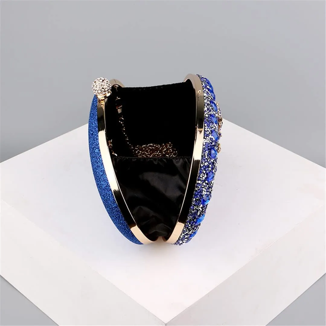 Diamond Women Clutch Evening Bags Bridal Crystal Flower Handbags Purse Wedding Party Dinner Bag